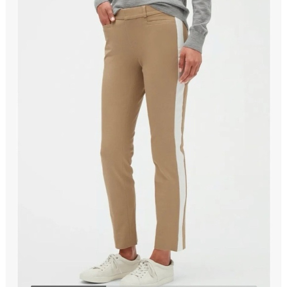 Banana Republic Petite Sloan Slim Ankle Pant Women’s Size 8 Tan White